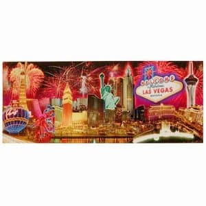 Las Vegas Magnet Fireworks Skyline 3D Surface Raised Images Statue of Liberty 4.5x 2