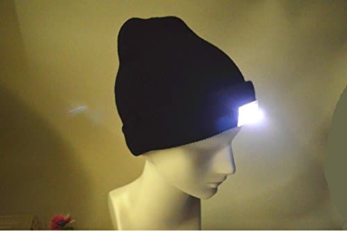 VIPAMZ Hands Free Black knite Hat with Headlamp/e Bright LED Lights/Unisex Baseball Cap/Easily Adjustable/One Size Fits All/Flashlight for Hunting, Jogging, Angling and More