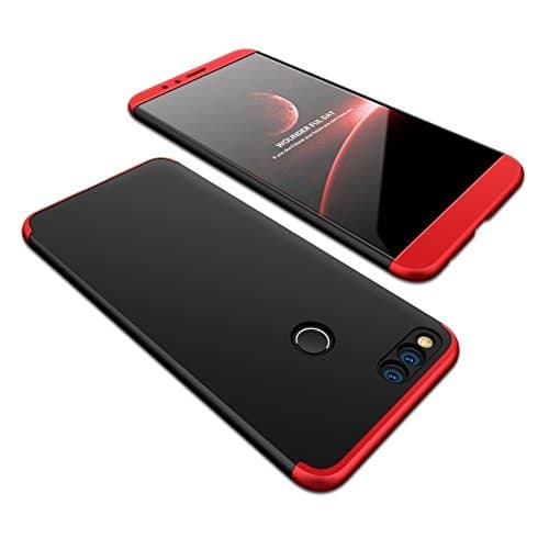 ITbEST 360 Degree Full Cover Double Dip Back Case For Honor 7 X - Black/Red