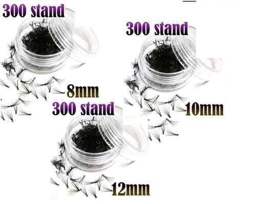 10mm 300 each pot Individual Eyelash Extension False Eye Lashes Cluster Flare