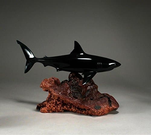 Great White Shark Sculpture from John Perry"Ebonite" Statue 14 inches long