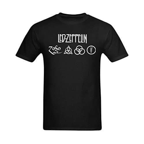 Nehasigo Men's White Led Zeppelin Icon Design Teeshirts 2XL