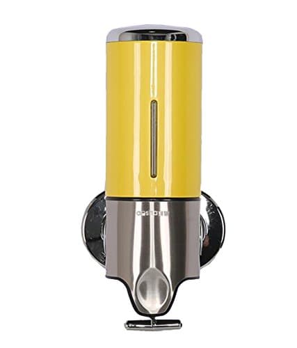 Wall Mount Pumps Single 500ml Plastic Shampoo and Soap Dispenser (Yellow)