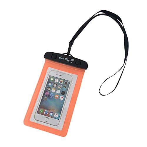 Coco Bay Supply - Waterproof Universal Underwater Phone Pouch, for iPhone 6, 6s plus, 7, Samsung Phones Up To 6.5", Dry Bag, Case, for the Beach, Swimming, Boating and Vacations