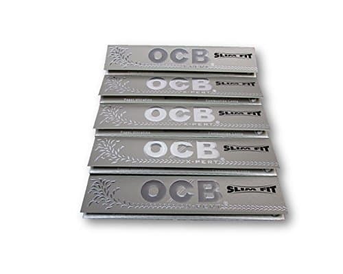 OCB X-PERT Slimfit King Size Slim Rolling Papers Cigarette Papers Smoking Papers Pack of 5 Booklets from Sudesh Enterprises