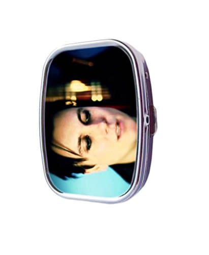 avenged sevenfold synyster gates handsome Custom Silver Square Pill Box Medicine Tablet Organizer or Coin Purse