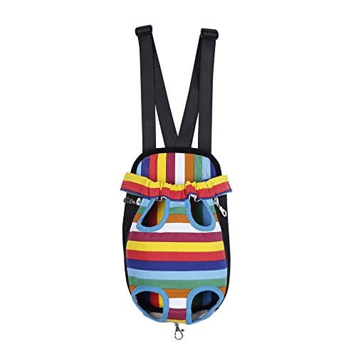 Easywin Stripe Pattern Pet Dog Cat Puppy Carrier Front Chest Package Backpack Strap Doggy Shoulder Bag Pouch Pocket Pets Supplies -- Size S