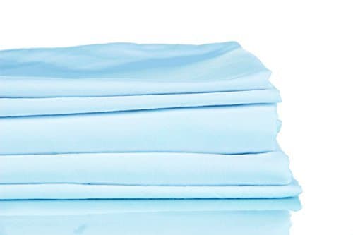 Francois et Mimi 1800 Thread Count Cotton-Rich Luxury Deep Pocket Sheet Set (Queen, Sky Blue)