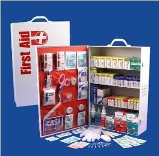 First Aid Cabinet 4-shelf Medical Bathroom Office
