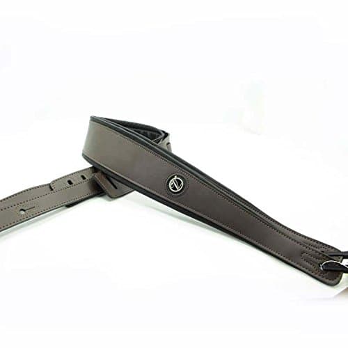 Vorson E011BG Padded Standard Leather Guitar Strap, Brown