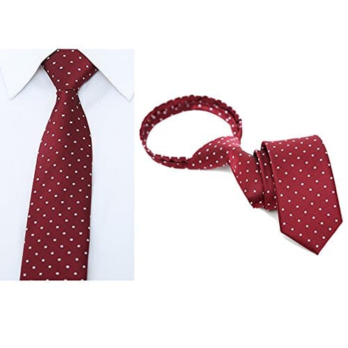 KS Mens Comfortable Zipper Various Patterned Neck Tie