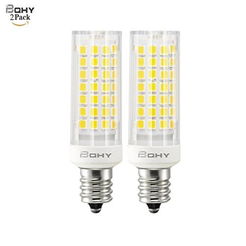 Bqhy LED E12 Base Bulb 6W, 60 Watt E12 Incandescent Equivalent, Non-Dimmable E12 Light Bulb Warm White 3000K, 650-Lumens(Pack of 2)
