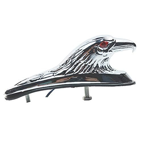 Car777 Motorcycle Eagle Head Statue Motorcycle Scooter Front Fender Frames Eagle Head Ornament Decorative Statue Silver