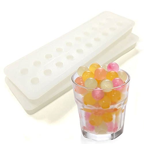 White MINI Silicone 20 cavities Ice Ball mold| Ice cube Tray | Ice Cubes DIY Molds | Candy beads | marbles grain coffee fruit grain Lovely Ice particles (¡§Set of 2) ¡