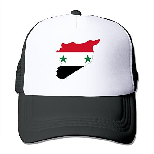 DYM Unisex Syria Map Flag Adjustable 100% Nylon One Size Fits Most Mesh Caps