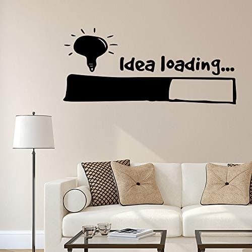 zhuziji Idea Loading Wall Sticker Wall Art Decal Home Decoration For Bedroom Living Room Detachable Vinyl Wal 30cm X12cm