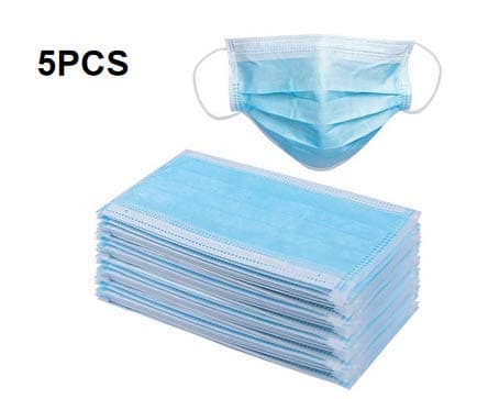 QSSS Non-Woven 3-Layer Protection, Disposable Rectangular Civilian Dust and Haze Mask(10PCS)
