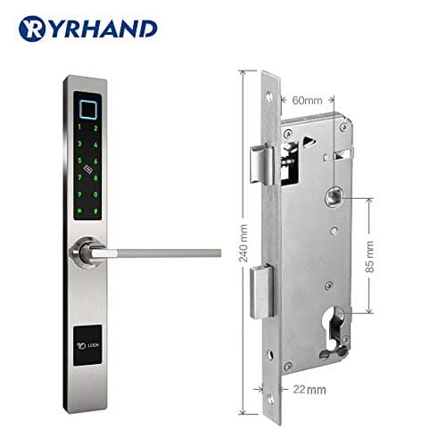 Waterproof European Bluetooth Fingerprint Access Electronic Smart Door Lock RFID Card Code Lock for Aluminum Glass Door
