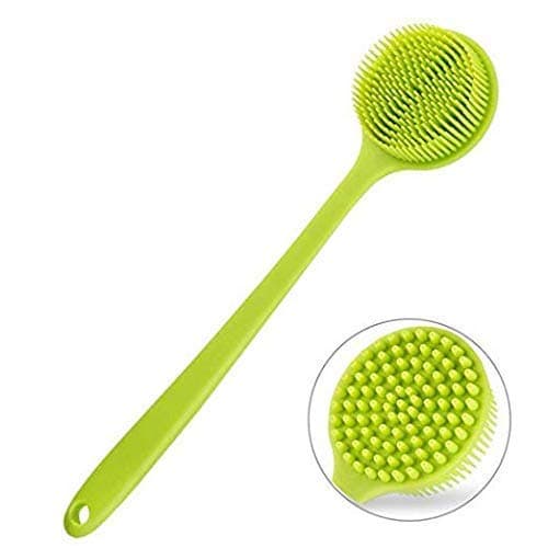 Apprize Ultra-Soft Silicone Back Scrubber Shower Bath Body Brush with a Long Handle, 100% BPA-Free, Hypoallergenic, Eco-Friendly, Green