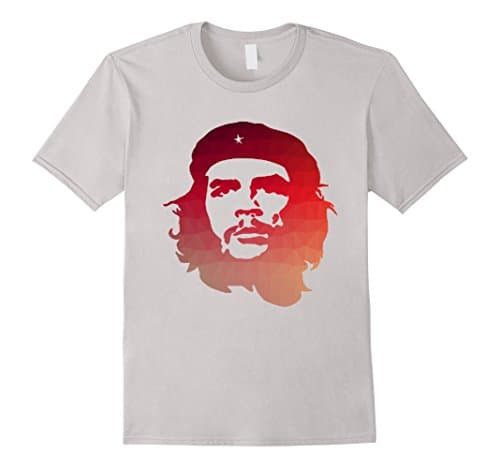 Men's Ernesto "Che" Guevara Poly Design T-Shirt Medium Silver