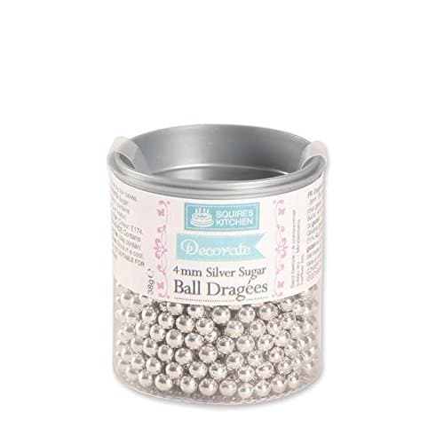 Squires Kitchen Decorate 4mm Silver Ball Dragees 38g