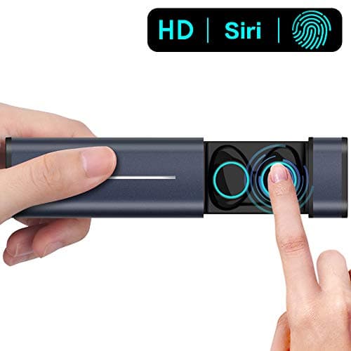 Wireless Earbuds, ASMOTIM True Wireless Bluetooth 5.0 Headphones Earbuds Bluetooth Wireless, Touch Control, Auto Pairing, Song Control, Waterproof, Wireless Earbuds with Mic, in-Ear Mini Earphones