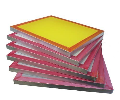 6-Pack 25"x36" 156 tpi White Mesh Aluminum Frame Screen Printing Screens