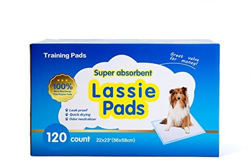 Value Pack 120 Count Dog Training Lassie Pads/Mats, Potty Train Your Dog or Puppy With These Super Absorbent Housebreaking Pee Pads 22 x 23 Inches