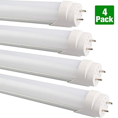 B2ocled-2FT T8 LED Tube Light 9W 6500K,Dual-End Powered (Blue),Clear Cover,T8 Fluorescent Light Bulbs Replacement,4-pack