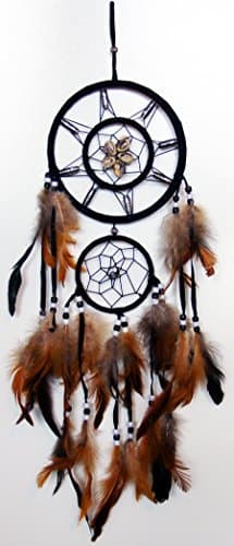 Dynler Products Dream Catcher Wall Hanging with Beads, Shells, Feathers Art Weaving & Native American History Poem