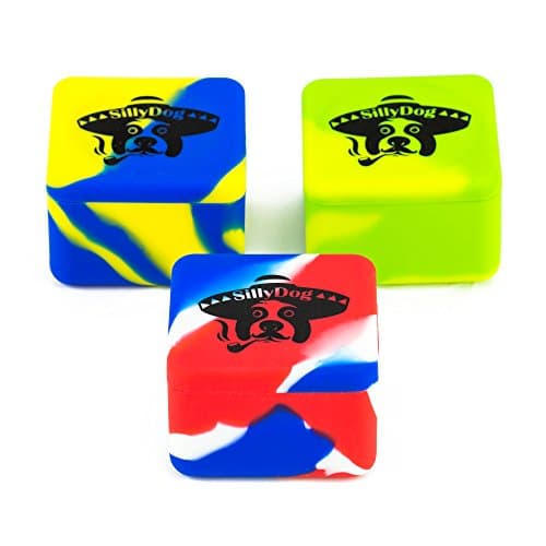 SillyDog 37ml Cube Non-Stick Silicone Container Premium Quality - BPA Free - Oil Container - Wax Container - Easy to Clean - Reusable - High Temperature Resistant