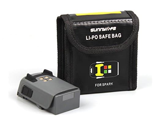 DJI Spark Battery Bag, Safe Bag Storage Bag Explosion-Proof Lipo Case Cover for DJI SPARK Battery (Large Size, Holds 2 Batteries)