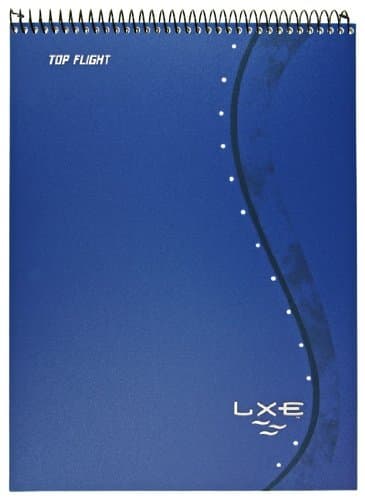Top Flight LXE 1-Subject Translucent Poly Cover Twin Top Wire Notebook, 70 Sheets, College Rule, 11 x 8.5 Inches, 1 Notebook, Cover May Vary (43059)