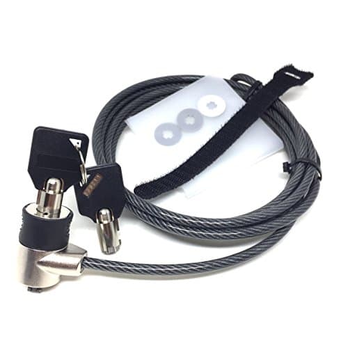 Nobel Wedge Notebook Lock, Laptop Security Lock for PC and Laptop - 6.2 Foot Cable with Two (2) Keys