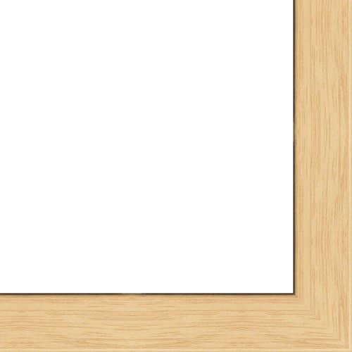18x24 Flat Oak Wood Frame - The Edge Thin - Great for Posters, Photos, Art Prints, Mirror, Chalk Boards, Cork Boa