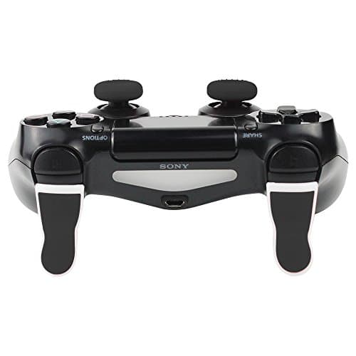 L2 R2 ButtonsTrigger Extenders And Silicone Anti Slip Rubber Analog Thumb Stick Caps Grips Set For Playstation 4 PS4 Controller (black)