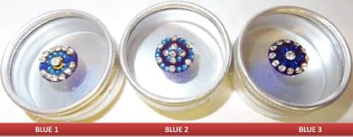 Designer DIAMONTEZ BINDI in Box - Round Big (1.2 cm) - 1 Pack - Pick Your Design and Color - Sold by Trendz