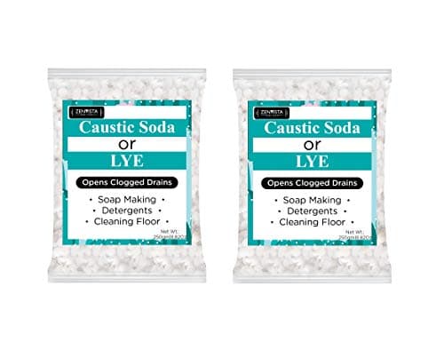 Zenvista Meditech Caustic Soda or LYE, Great for Soap Making, Detergents, Cleaning Floor, Pack of 2