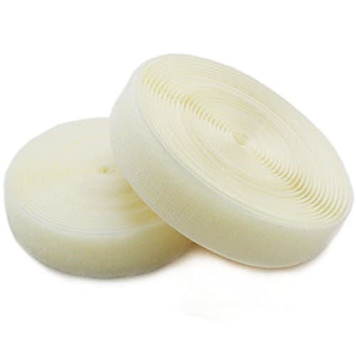 Bluemoona 5 Yards - 1" 25MM sew-on Hook & Loop Tapes Swings (Ivory)