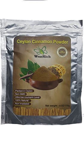 Natural Ceylon Cinnamon Powder 6 Oz in a Stand Up, Resealable Pouch