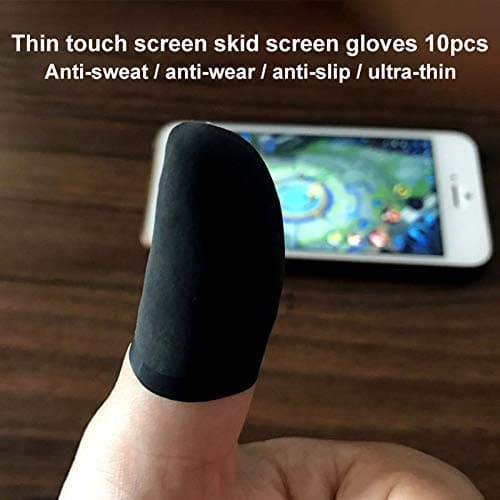 iSunday 10Pcs Mobile Finger Sleeve TouchScreen Game Controller Sweatproof Gloves for Phone Gaming