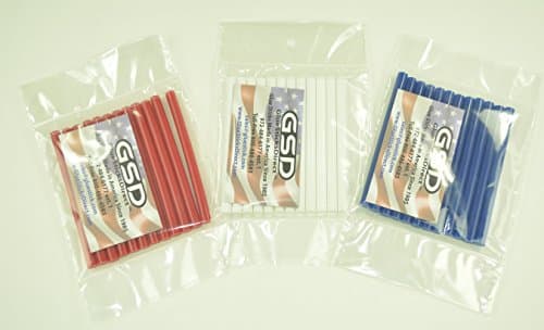 Red, White, & Blue Colored Glue Sticks Mini 5/16" X 4" 36 sticks