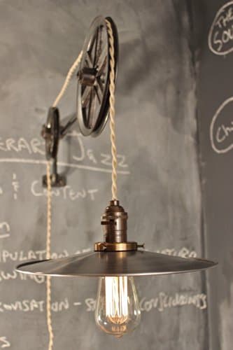 Vintage Industrial Pulley Lamp - The Draftsman Light