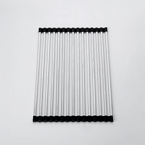 HOMESHOW Stainless Steel Over The Sink Multipurpose Roll Up Dish Drying Racks 17.5" x 11.4" P01 1297