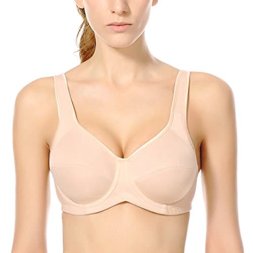 LAS LAI Women's High Impact Maximum Support Underwire Non Padded Sports Bra