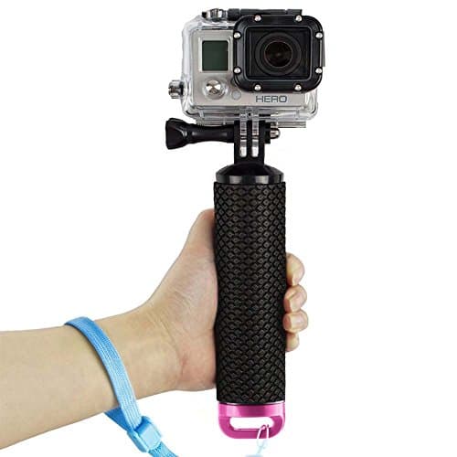 FIRMGE Waterproof Floating Hand Grip, Floating Stick, Floating Pole, Floating Camera, for GoPro Hero5,Black,Session,Hero4,Silver,Session,Hero LCD,3+,3/2/1, and SJ4000/5000/6000/7000 -Red