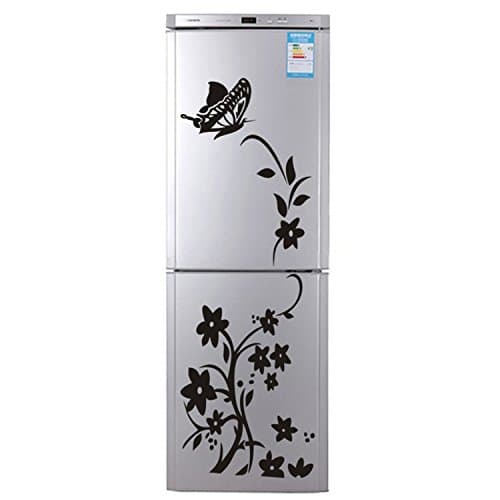2018 High Wall Sticker Refrigerator Sticker Butterfly Pattern Wall Stickers Home Decor Wallpaper Black