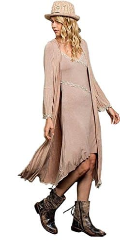 Duster or Cardigan with White Flower lace (medium)