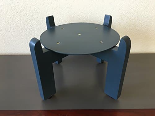 Classic Solid Wood Ceramic Crock Counter Stand (Country Blue)