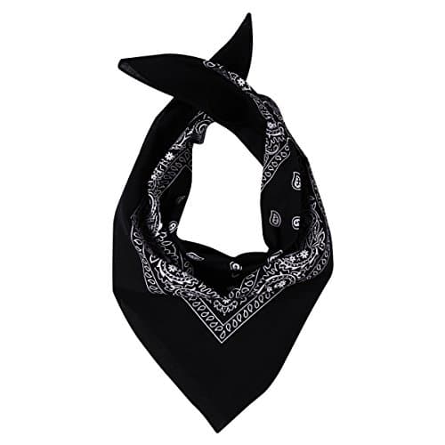 MDSP Paisley 100% Cotoon Bandana Color Black
